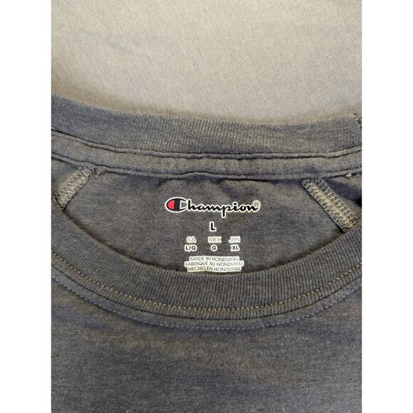 Georgia Tech Yellow Jackets T-Shirt Large Men's Champion Short Sleeve Gray Tee - Picture 3 of 6